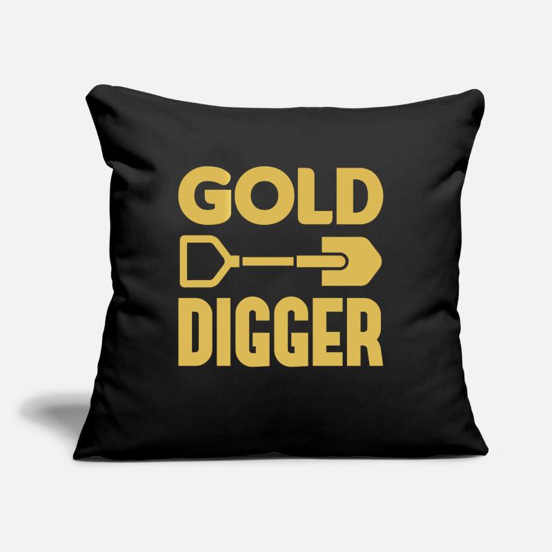 Gold Digger Gold Mining King Mine worker mining Sofa pillow with filling 45cm x 45cm