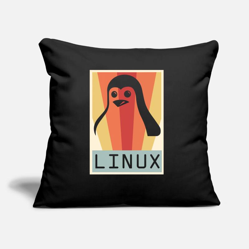 Geek Linux Penguin PC Nerd IT Expert Sofa pillow with filling 45cm x 45cm