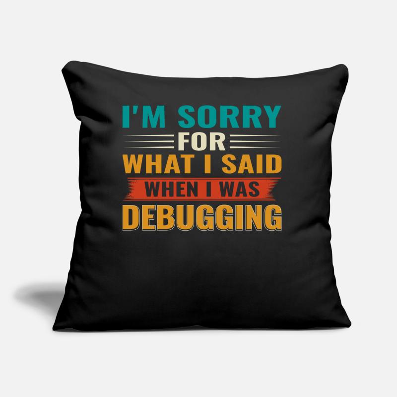 Debugging Nerd Computer Programmer IT Sofa pillow with filling 45cm x 45cm
