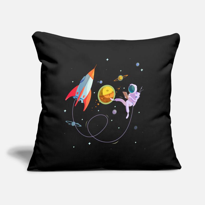 Fusée spatiale astronaute voyage dans l'espace Coussin et housse de 45 x 45 cm