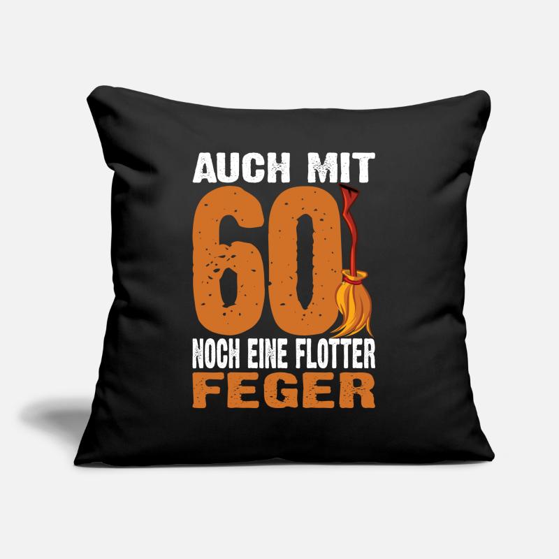 Auch Mit 60 Noch Ein Flotter Feger 60. Geburtstag Sofakissen mit Füllung 45 x 45 cm