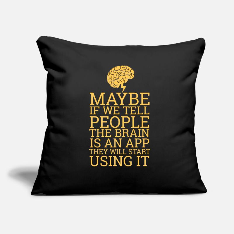 "Brain App" | Computer, Computer Science, Programming Sofa pillow with filling 45cm x 45cm