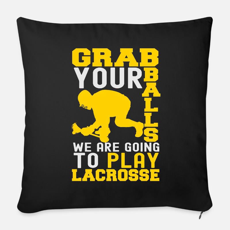 lacrosse - Coussin et housse de 45 x 45 cm - noir