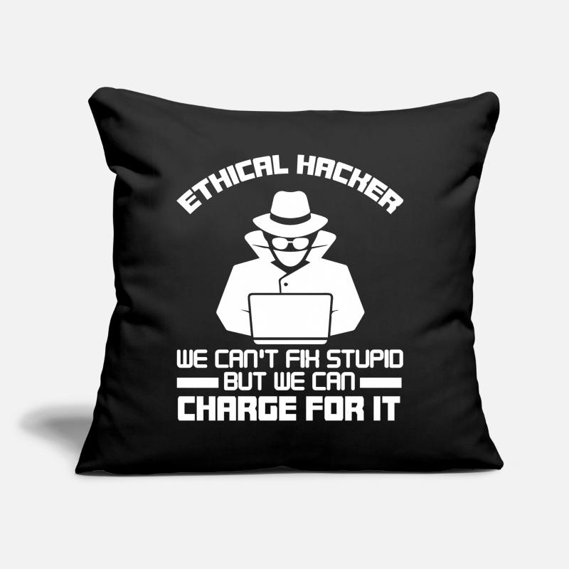 Ethical Hacker Nerd Sicherheit Hack Geek Sofakissen mit Füllung 45 x 45 cm