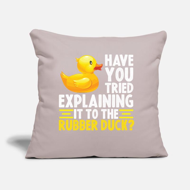 Debug Ente Debugging Rubber Duck Sofakissen mit Füllung 45 x 45 cm