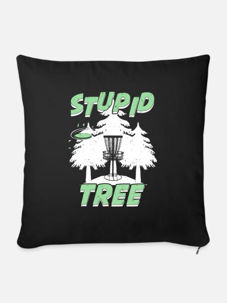 Lustiges Discgolf Discgolfer Geschenk - Sofakissen mit Füllung 45 x 45 cm - Schwarz