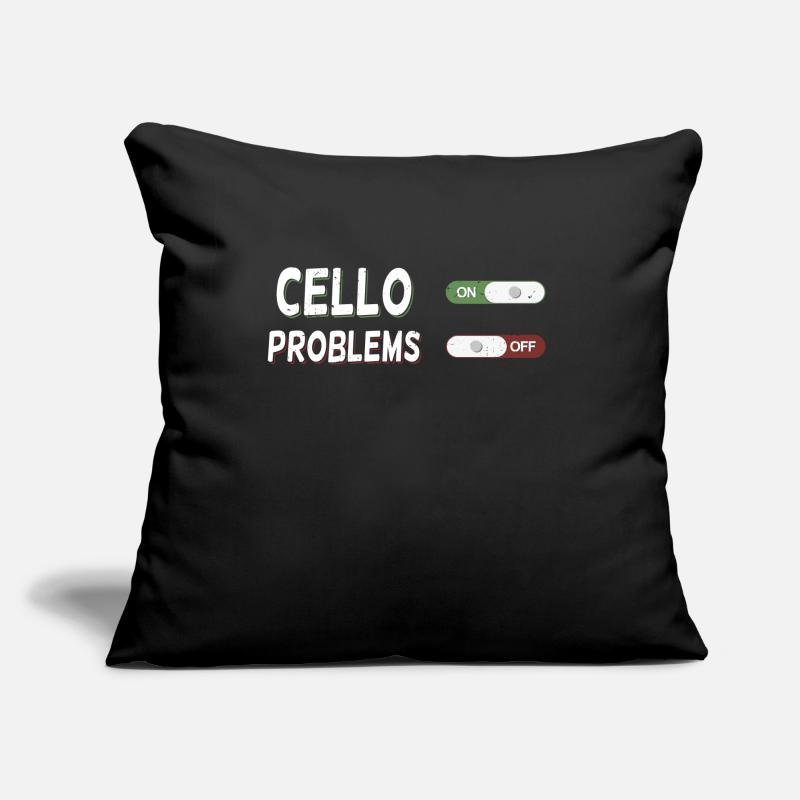 Cadeau de joueur de violoncelle violoncelle violoncelle Coussin et housse de 45 x 45 cm