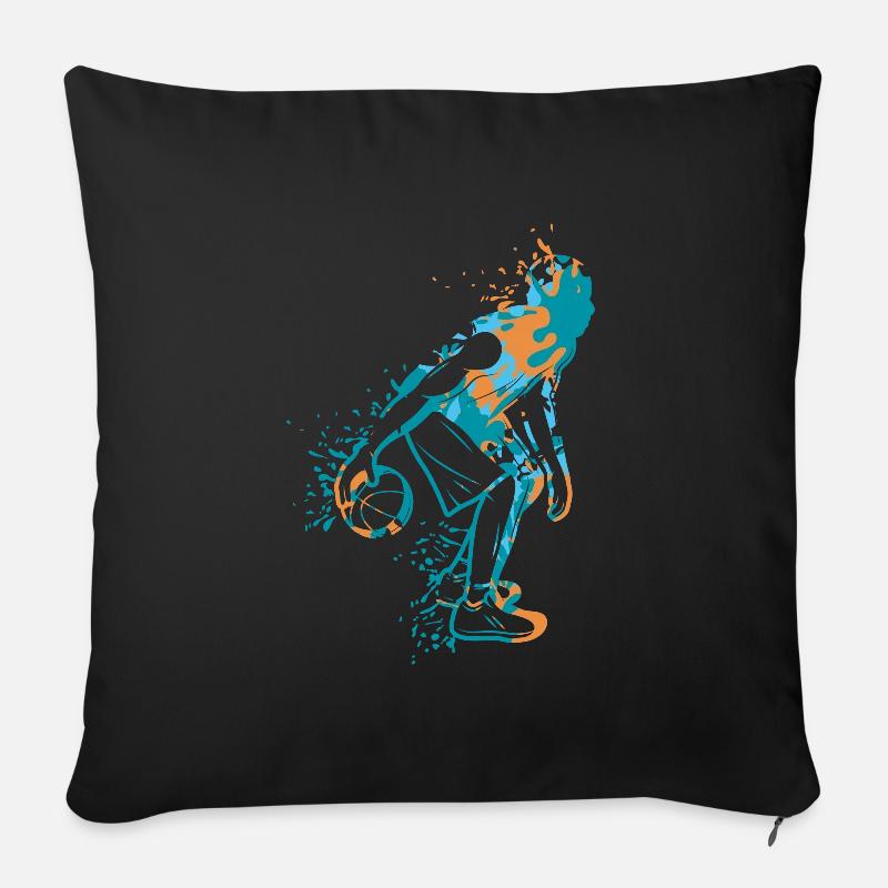 Basketball Splash - Sofakissen mit Füllung 45 x 45 cm - Schwarz