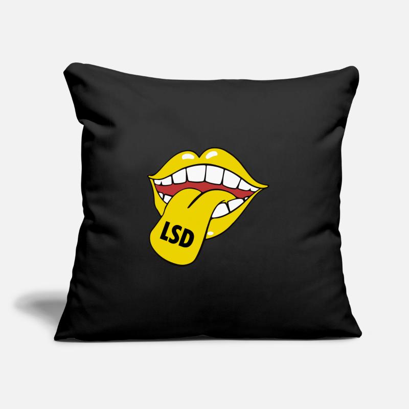 GOA Hofmann LSD Techno Champignons Psychédéliques Coussin et housse de 45 x 45 cm