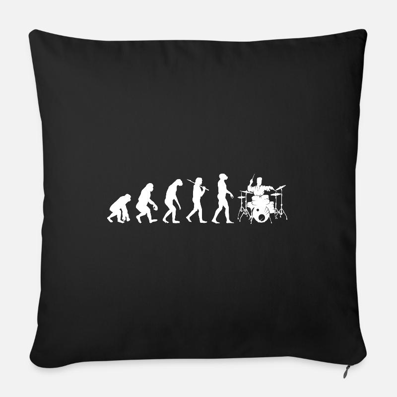 Drummer Evolution Batterie batterie Drumstick - Coussin et housse de 45 x 45 cm - noir