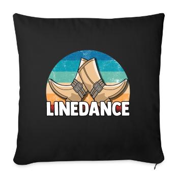 Linedance western country music dance sport - Sofa pillow with filling 45cm x 45cm - black - Front