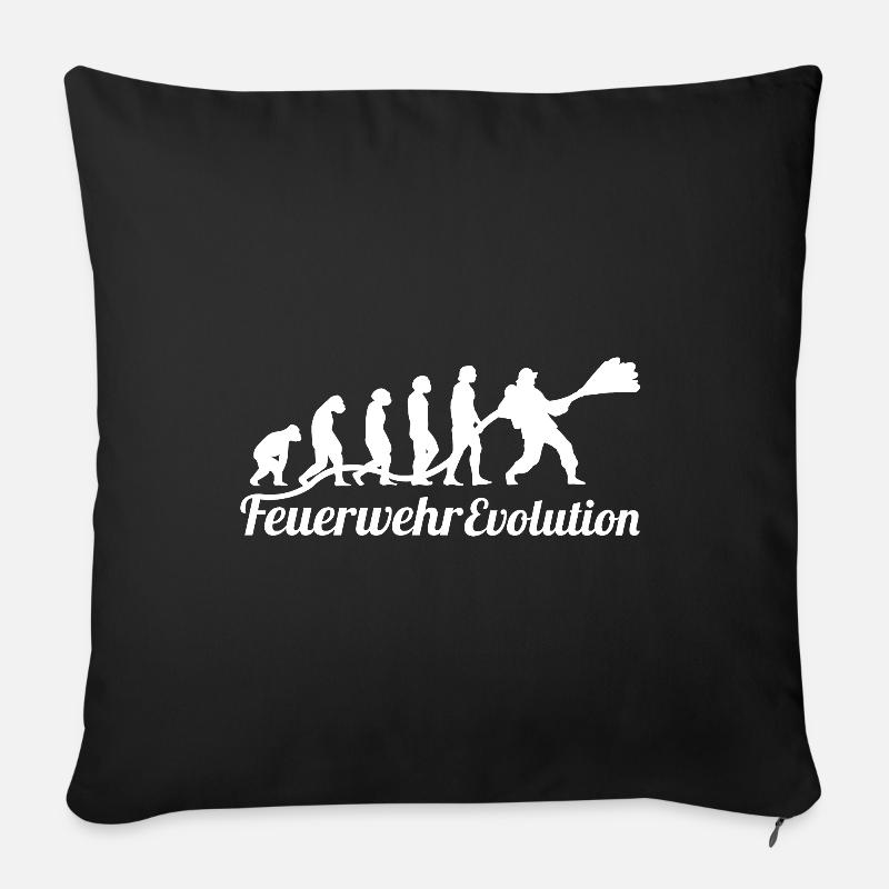 Feuerwehr Evolution - Sofakissen mit Füllung 45 x 45 cm - Schwarz