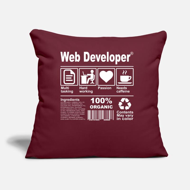 Web Developer Sofa pillow with filling 45cm x 45cm