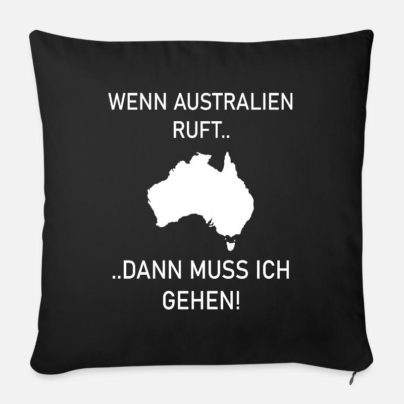 Australien - Sofakissen mit Füllung 45 x 45 cm - Schwarz