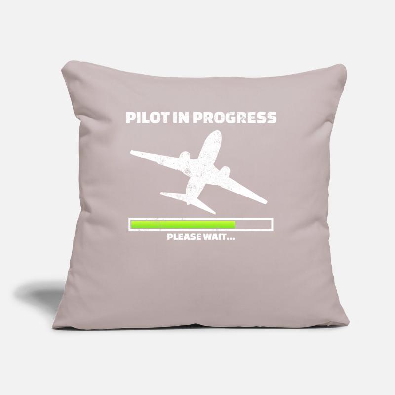 Pilot in progress please wait Flugzeug Traumberuf Sofakissen mit Füllung 45 x 45 cm