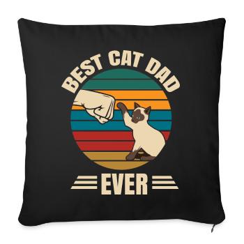 Chats Siamois Chat Doux Drôle - Coussin et housse de 45 x 45 cm - noir - Devant