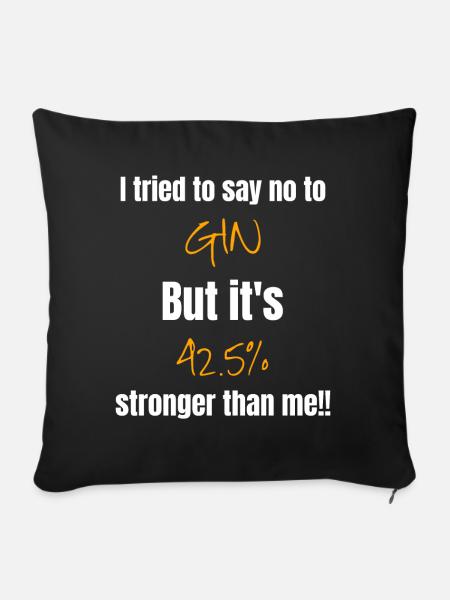 Gin Gin Gin - Sofakissen mit Füllung 45 x 45 cm - Schwarz