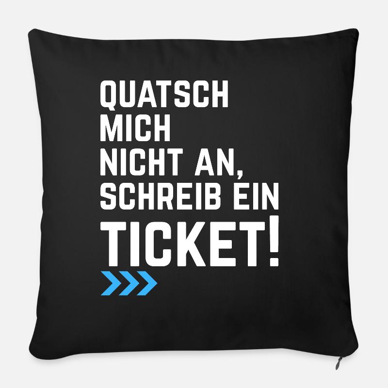 Informatiker IT Ticket Spruch Programmierer - Sofakissen mit Füllung 45 x 45 cm - Schwarz