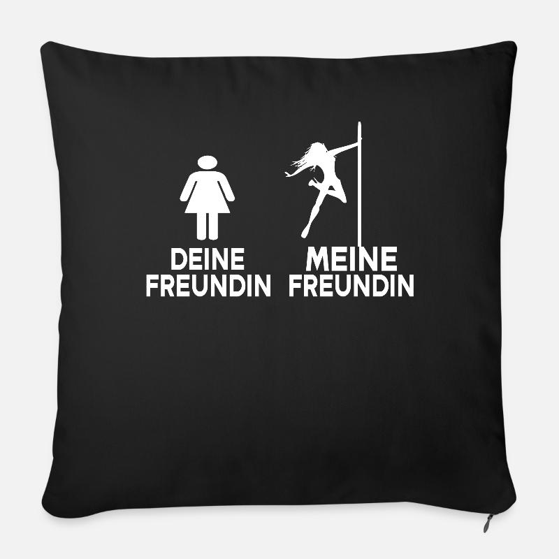 Pole Dance Stangen Geschenk Stangentanz - Sofakissen mit Füllung 45 x 45 cm - Schwarz