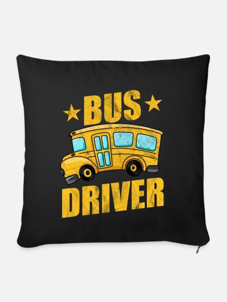 Bus - Sofakissen mit Füllung 45 x 45 cm - Schwarz