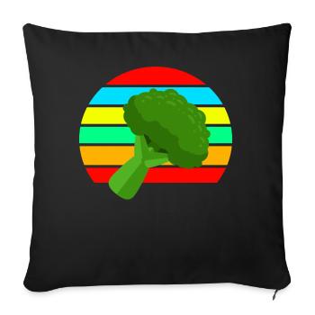 Brokkoli - Sofakissen mit Füllung 45 x 45 cm - Schwarz - Vorne