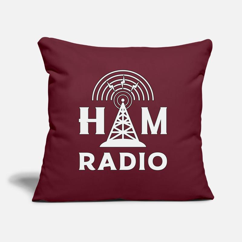Radio HAM Operator Amateurfunk Antenne Geschenk Sofakissen mit Füllung 45 x 45 cm