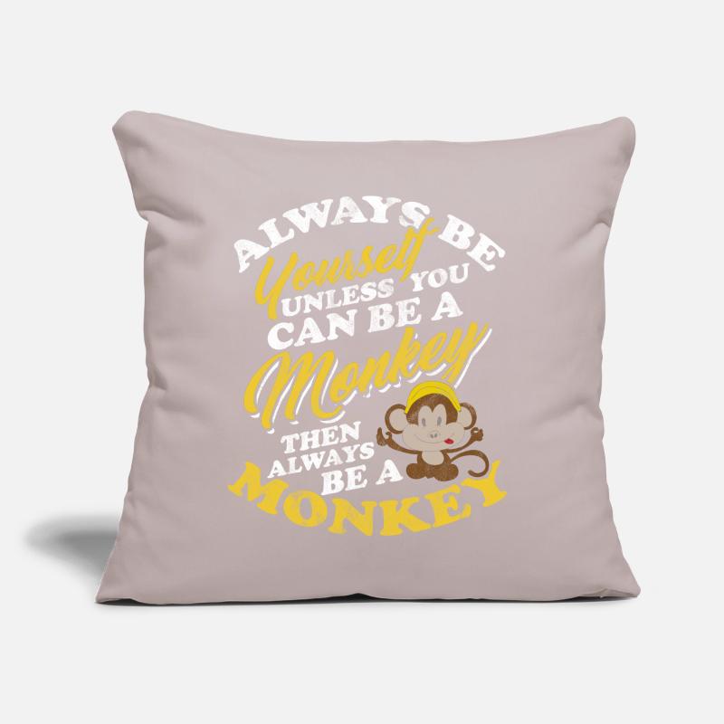 Monkey Gorilla Primate Monkey Primate Animal Lacquer Monkey Sofa pillow with filling 45cm x 45cm