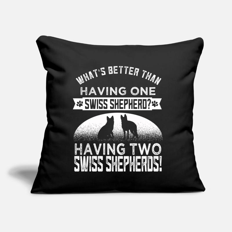 Schweizer Schäferhund Witziges Geschenk Sofakissen mit Füllung 45 x 45 cm