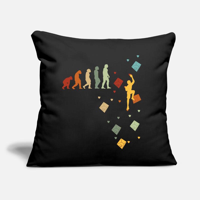 Escalade de bloc d'évolution de l'alpinisme vintage Coussin et housse de 45 x 45 cm