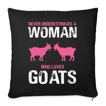 Chèvre - Coussin et housse de 45 x 45 cm - noir - Devant
