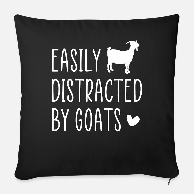 Chèvre - Coussin et housse de 45 x 45 cm - noir