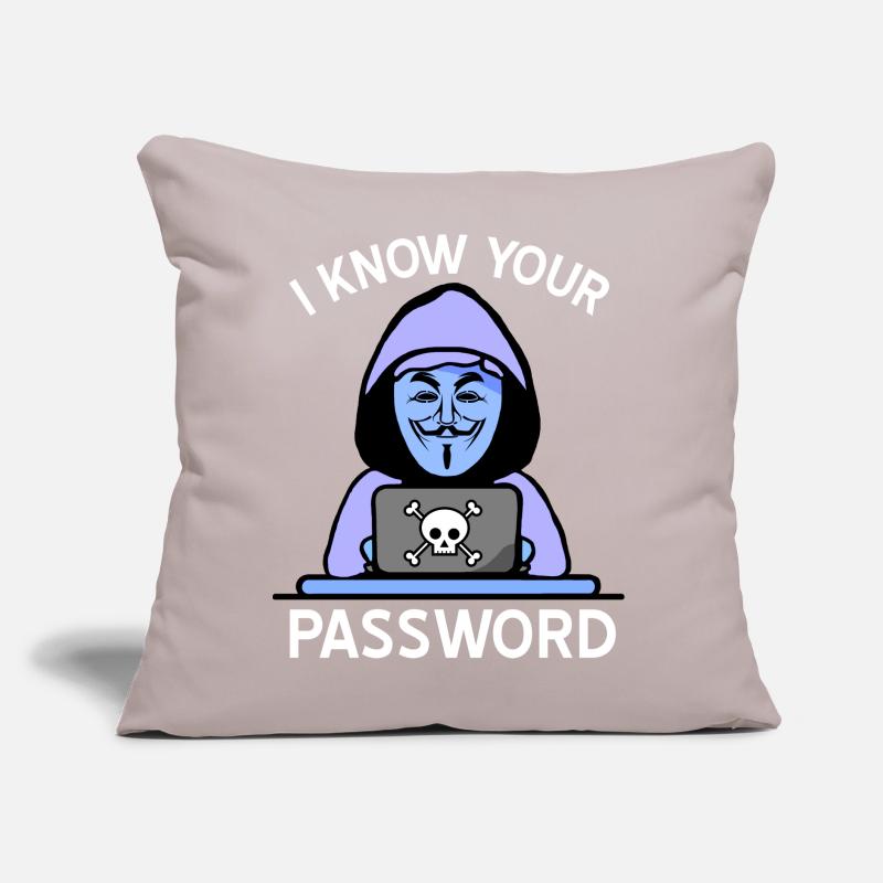 Hacker - I know your password Sofa pillow with filling 45cm x 45cm