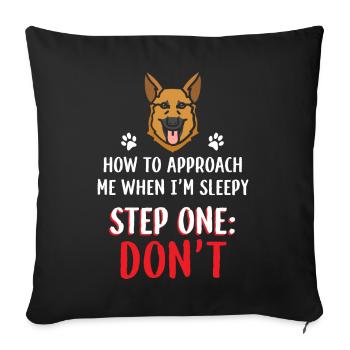 German shepherd dog - Sofa pillow with filling 45cm x 45cm - black - Front