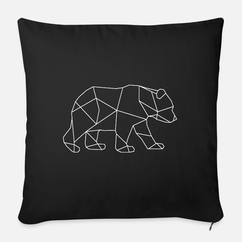 Bär Eisbär - Sofakissen mit Füllung 45 x 45 cm - Schwarz