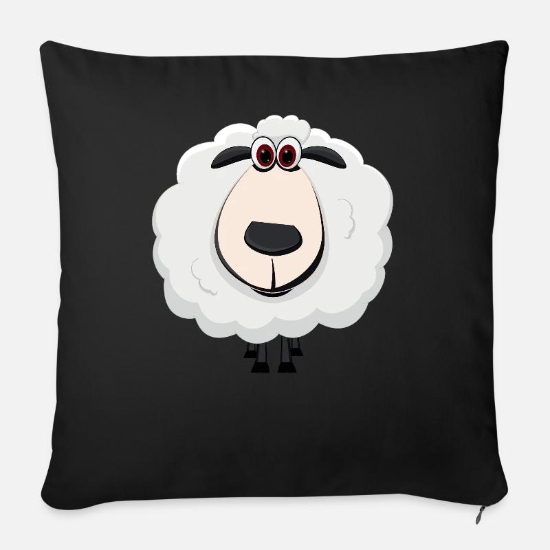 Schaf Bauer Schäfer Schlafen Schafe Lamm Weide - Sofakissen mit Füllung 45 x 45 cm - Schwarz