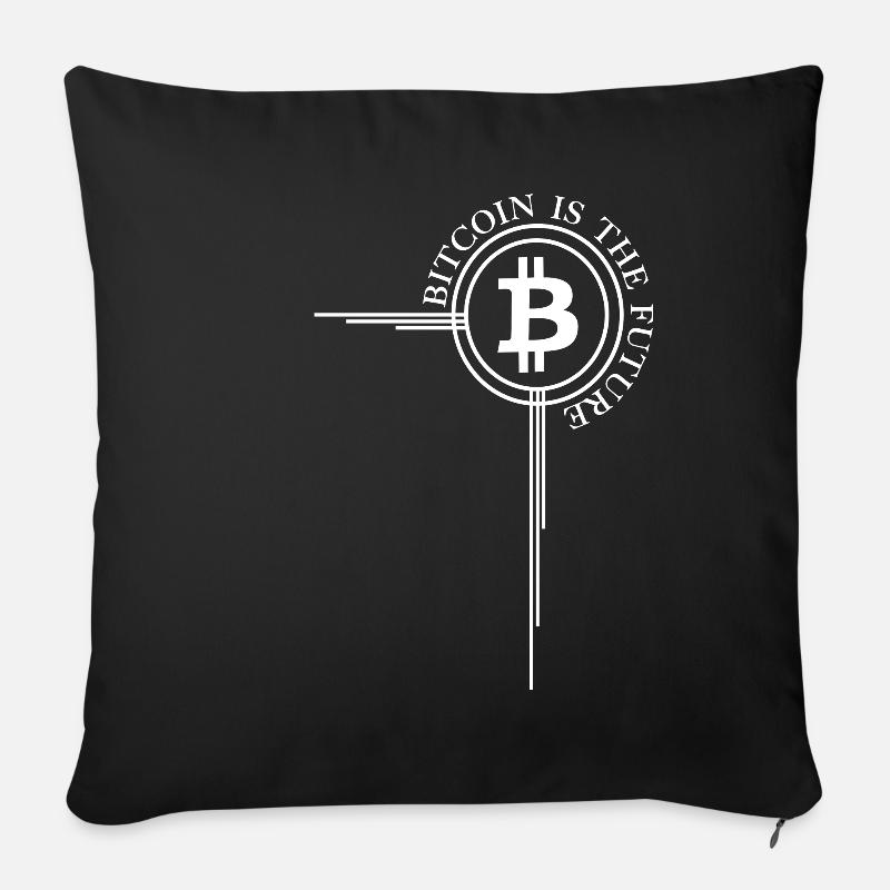 Bitcoin Kreuz Bitcoin Is The Future Kryptowährung - Sofakissen mit Füllung 45 x 45 cm - Schwarz