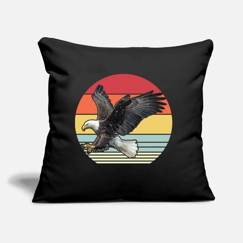 Eagle Retro Bird science Predators Sofa pillow with filling 45cm x 45cm