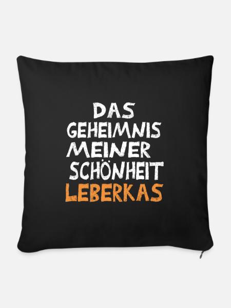 Leberkas - Sofakissen mit Füllung 45 x 45 cm - Schwarz