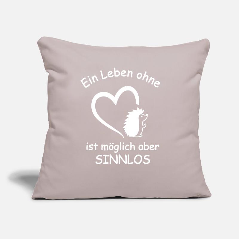 Igel Spruch Herz Stacheltier Stacheligel Geschenk Sofakissen mit Füllung 45 x 45 cm