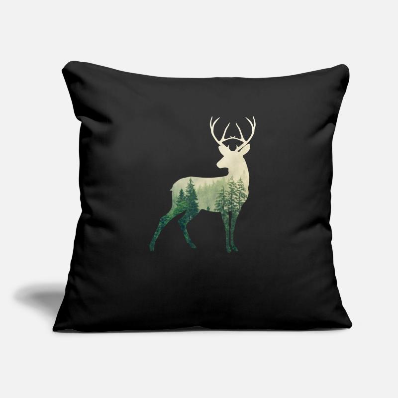 Hirsch Sofakissen mit Füllung 45 x 45 cm