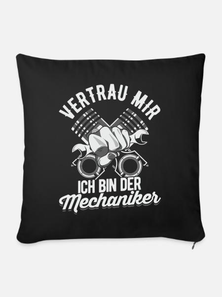 Mechaniker - Sofakissen mit Füllung 45 x 45 cm - Schwarz
