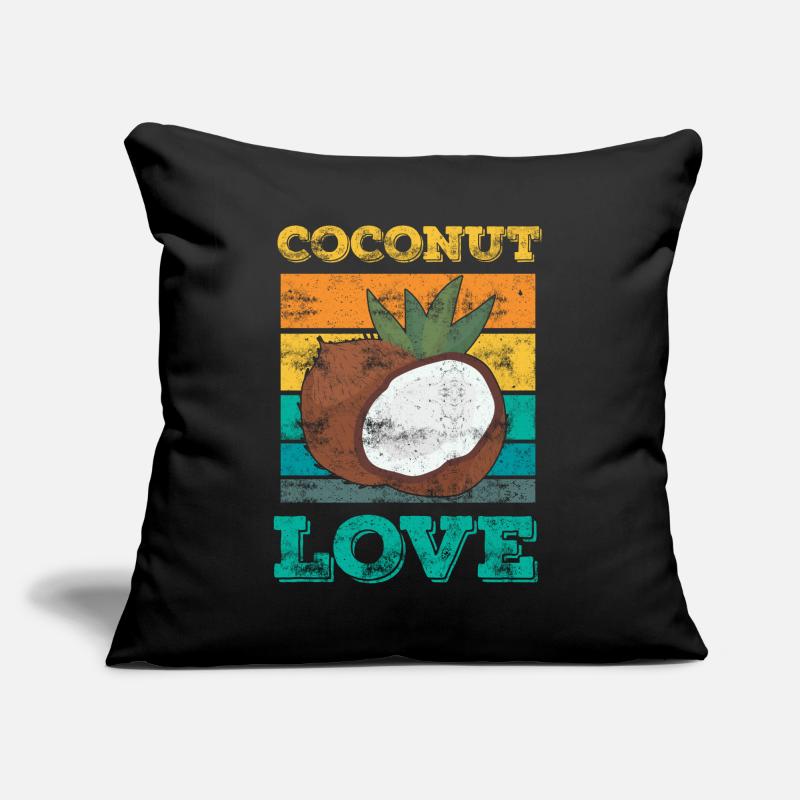 Passionné de noix de coco, fruit de la noix de coco Coussin et housse de 45 x 45 cm