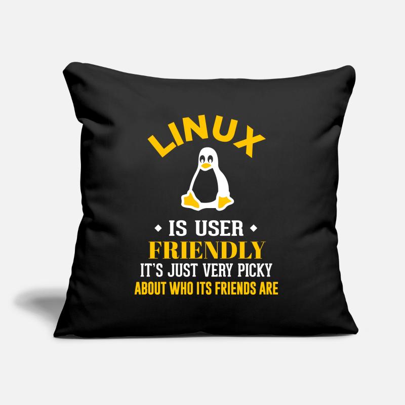 Linux Geek Coding Programmierer Nerd Sofakissen mit Füllung 45 x 45 cm