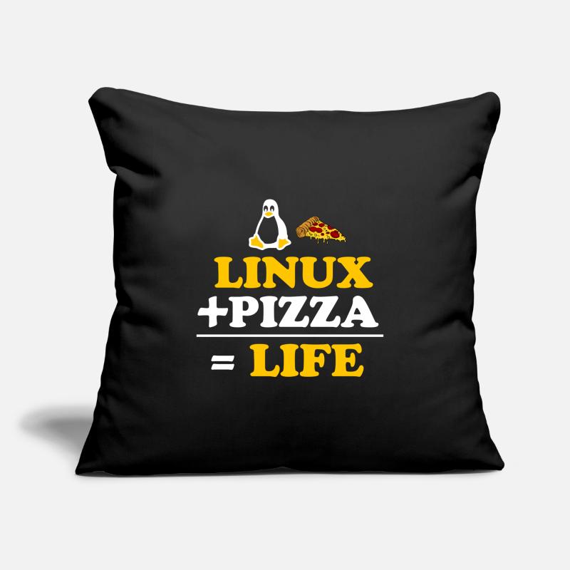 Linux und Pizza Geek Leben Nerd Himmel Sofakissen mit Füllung 45 x 45 cm