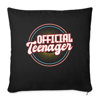 13. Geburtstag Teenager 13 Jahre Teeny Spruch - Sofakissen mit Füllung 45 x 45 cm - Schwarz - Vorne