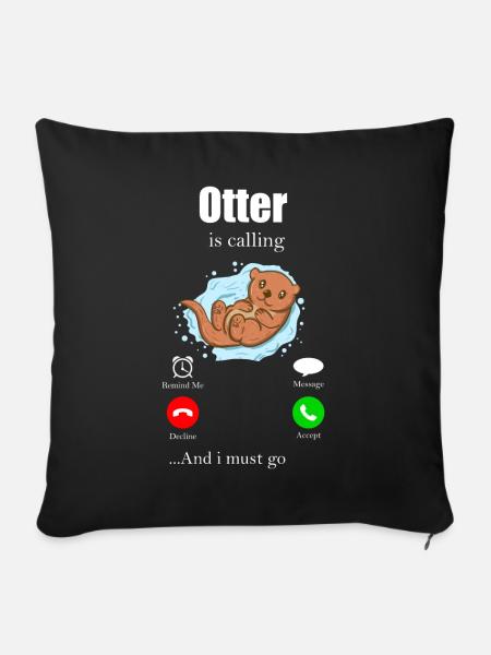 Otter - Sofakissen mit Füllung 45 x 45 cm - Schwarz