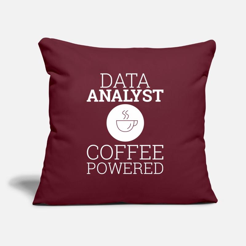 « Data Analyst Coffee Powered » | Data Scientist Coussin et housse de 45 x 45 cm