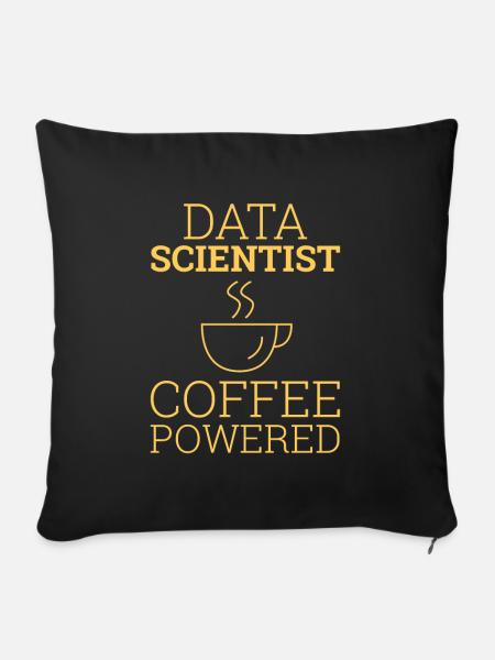 "Data Science" | Data Scientist - Sofakissen mit Füllung 45 x 45 cm - Schwarz