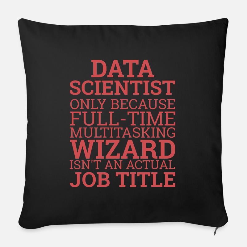 "Data Wizard" | Data Scientist - Sofakissen mit Füllung 45 x 45 cm - Schwarz