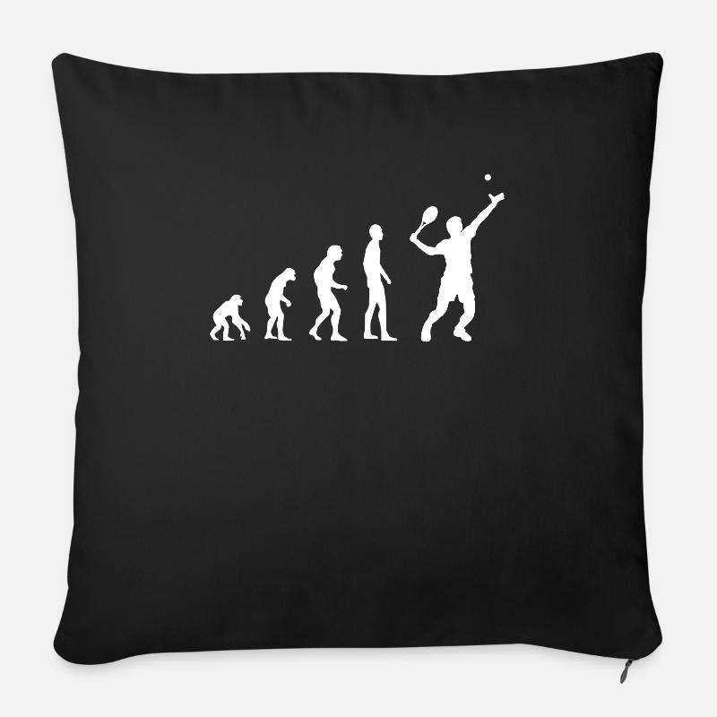 Tennis Evolution - Sofa pillow with filling 45cm x 45cm - black